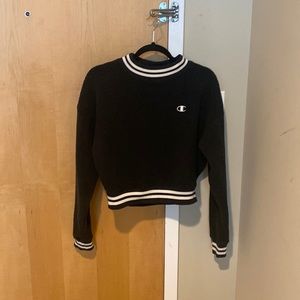 Champion Trim Stripe Fleece Pullover Small